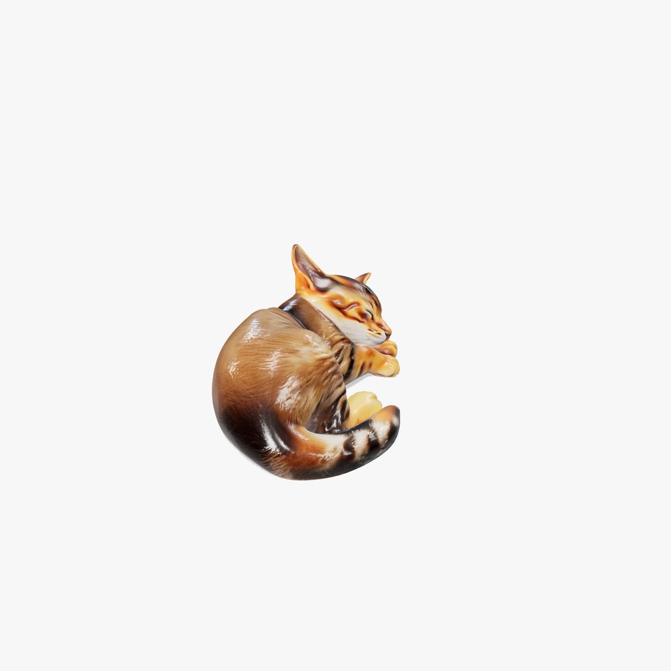 Sleeping Cat Sculpture model pack